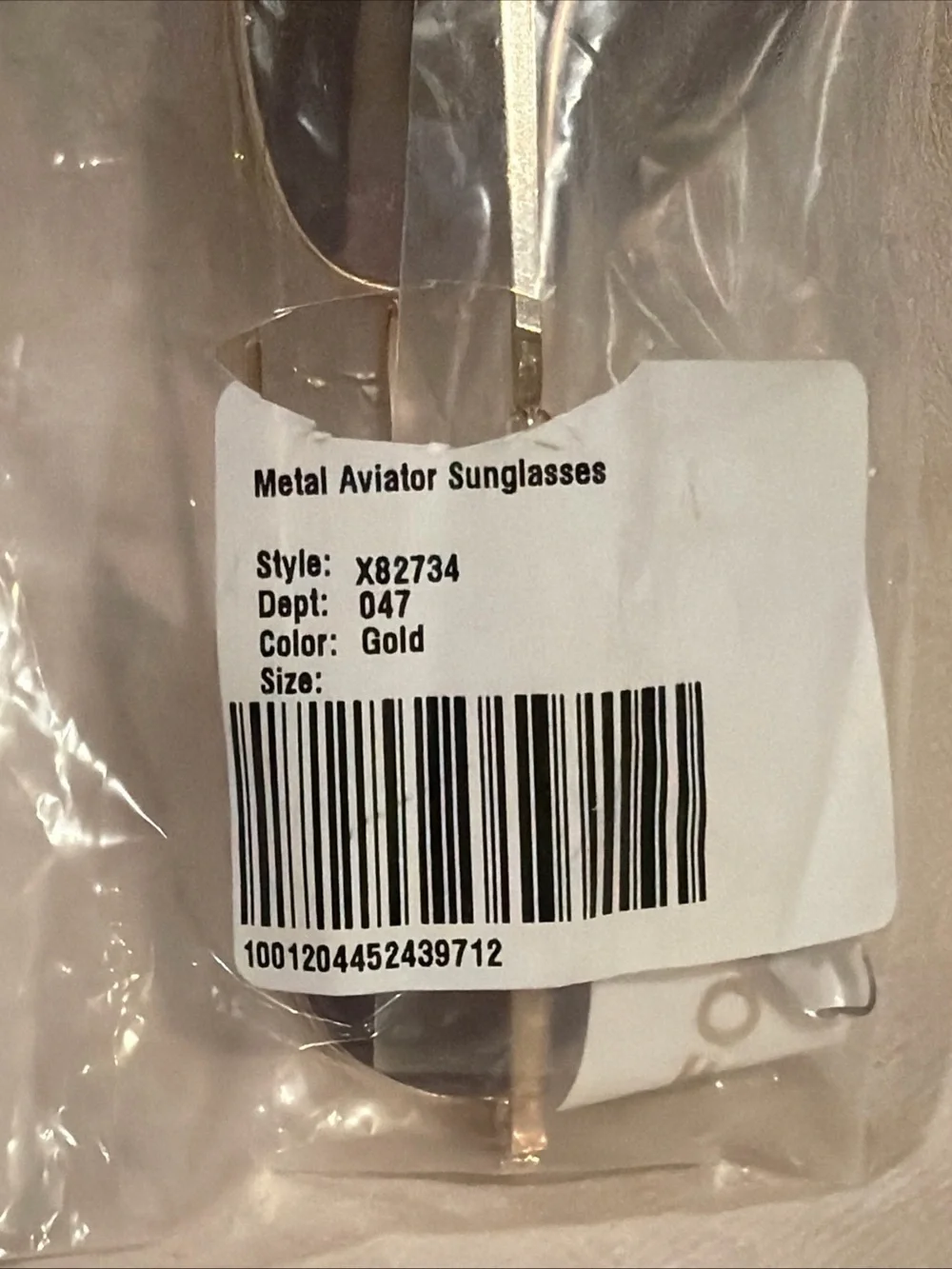 Fossil Metal Aviator X82734 Sunglasses Gold Tone Gold Mirror Unisex New